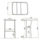 ADJUSTABLE ALUMINIUM T-TOP WITH COVER  - 1720 x 1210 - DIA: 32MM - White or Dark Blue - SM639003WX - Sumar